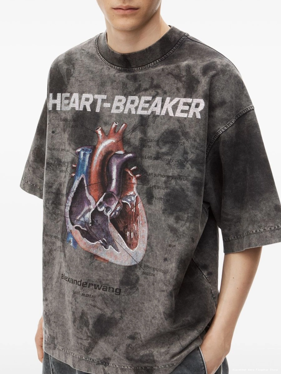 Affordable cotton Heartbreaker graphic-print Alexander Women Wang T-shirt 0227