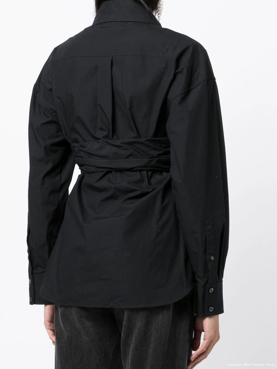 Affordable Women ruched-detail Wang Alexander cotton shirt 0213