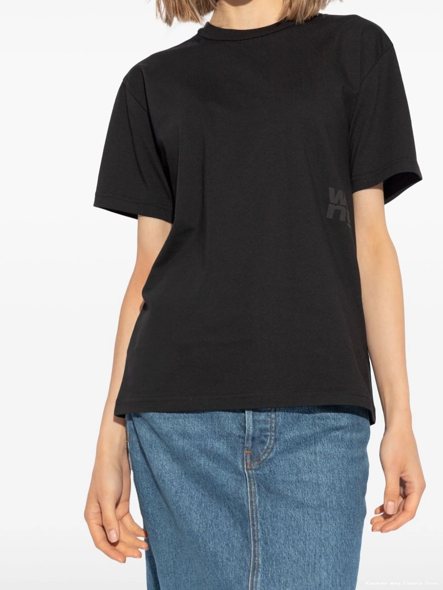 Cheap Alexander Wang cotton T-shirt Women logo-print 0208