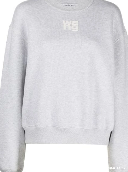 Affordable Women sweatshirt cotton Alexander logo-print Wang 0218