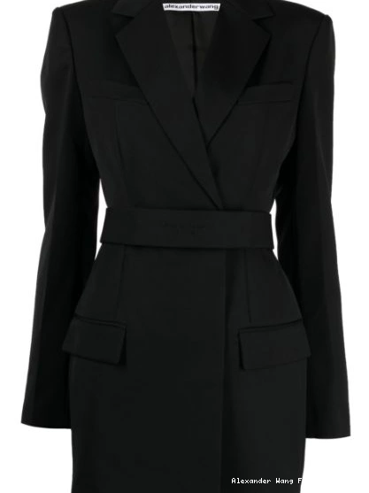 Affordable Alexander logo-embroidered Women blazer Wang belted dress 0224