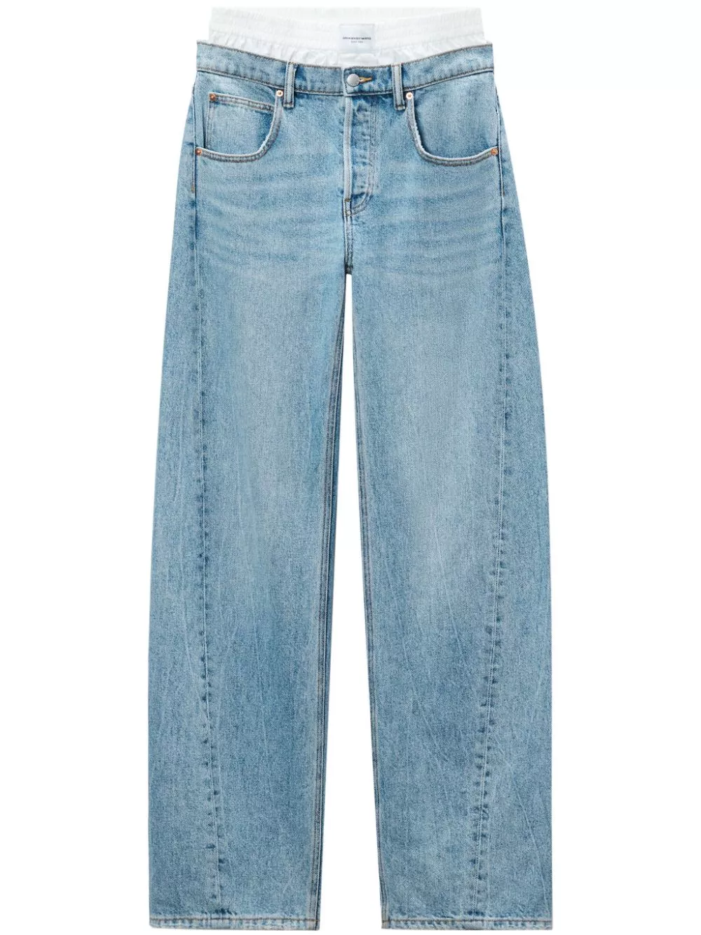 Affordable Alexander Wang layered wide-leg jeans Women 0201