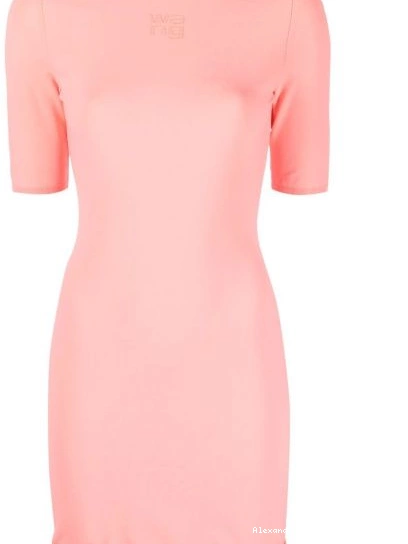 Affordable short Wang Alexander Women dress high-neck 0221