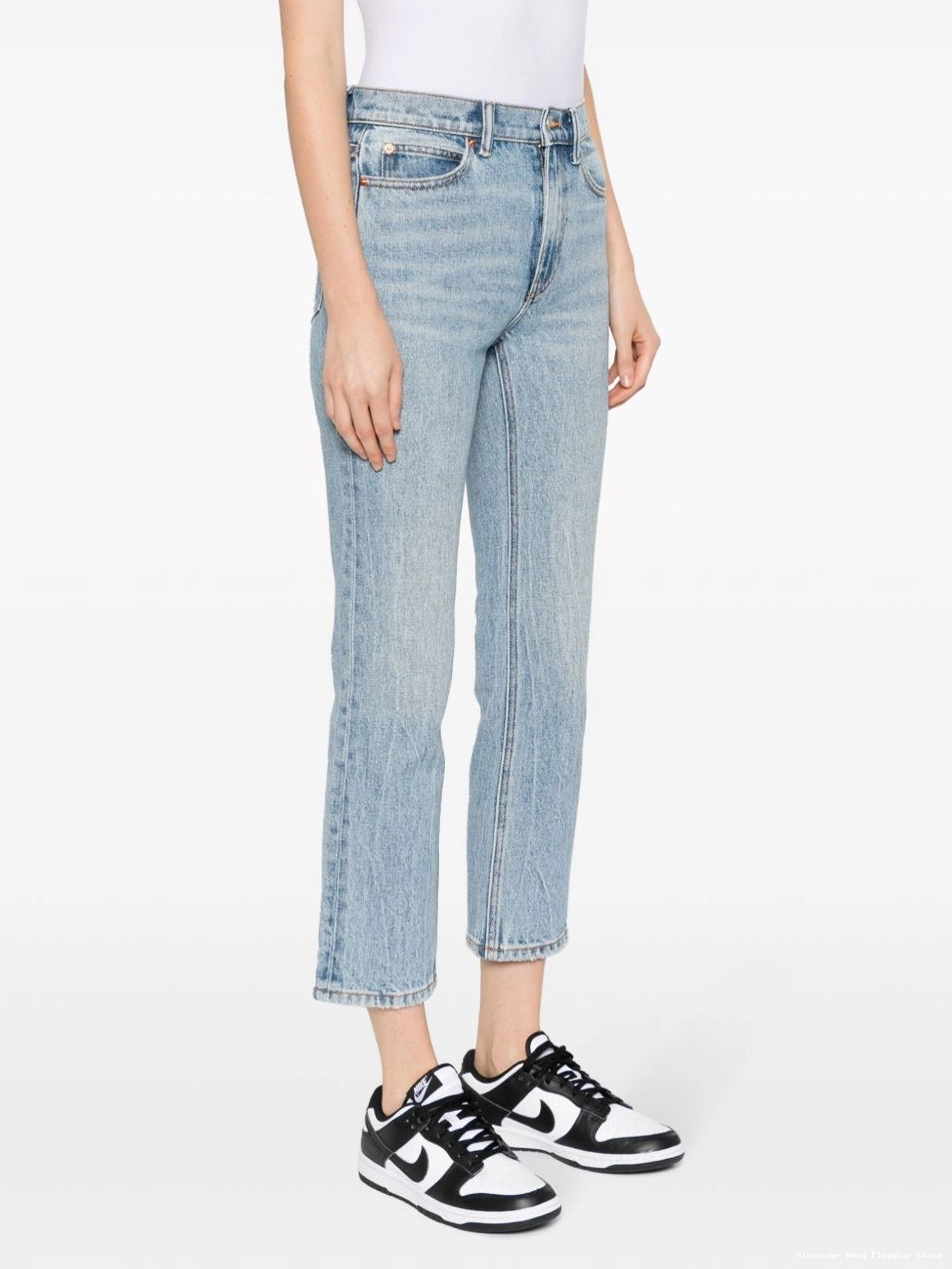 Affordable cropped jeans Alexander logo-patch Wang Women 0215