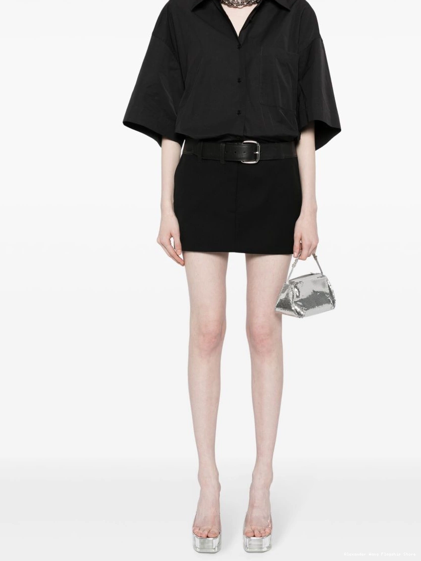 Affordable Women shirt belted Alexander Wang minidress 0213