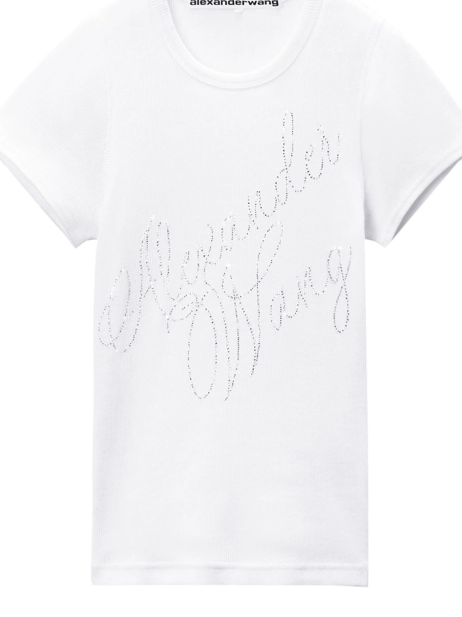 Affordable Women cotton Alexander Wang T-shirt logo-print 0227