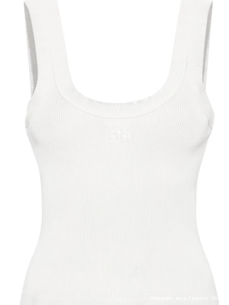 Affordable logo-applique ribbed Women tank Wang top Alexander 0222