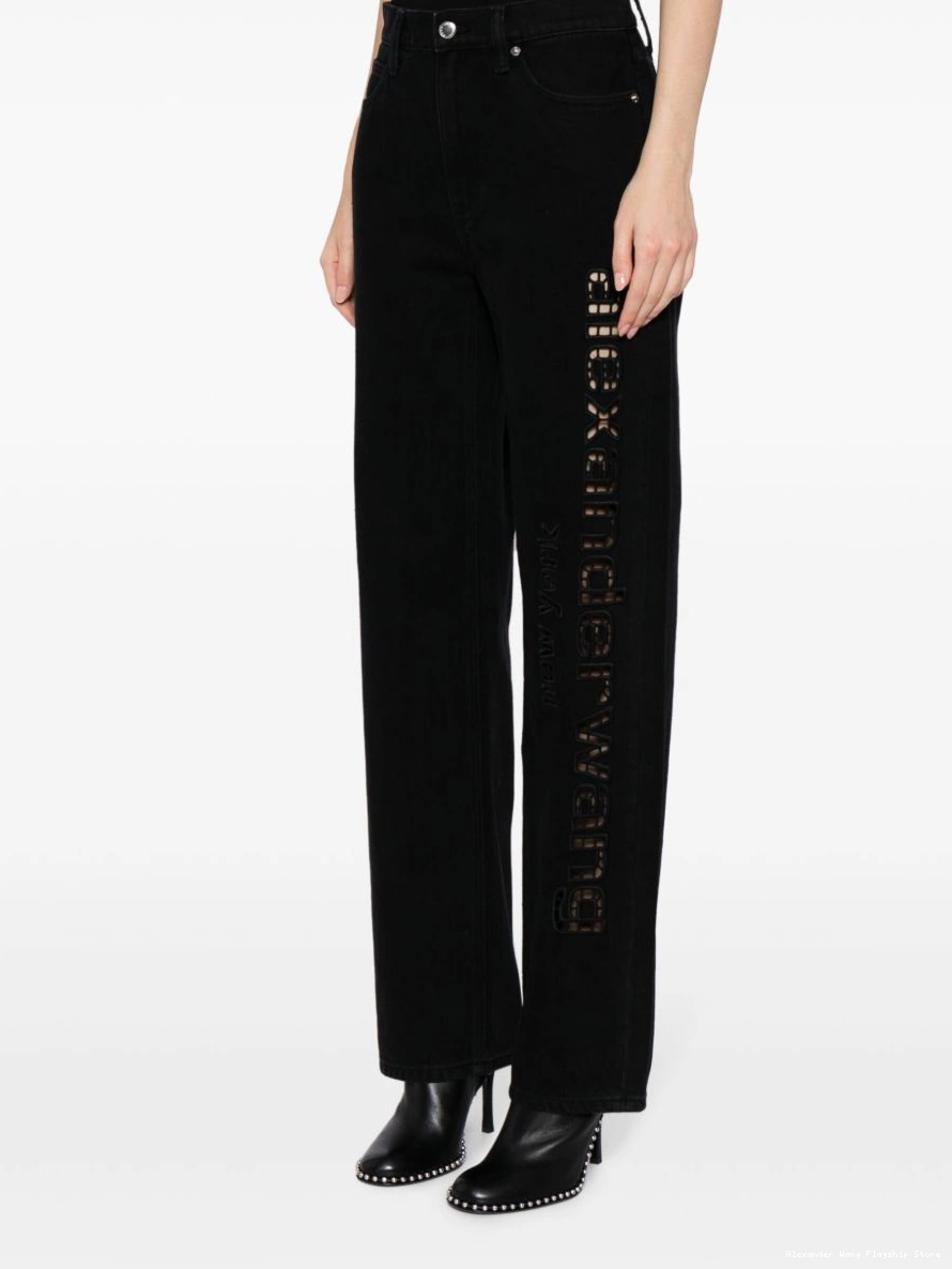 Affordable Alexander Wang trousers EZ embroidered Women straight-leg 0219