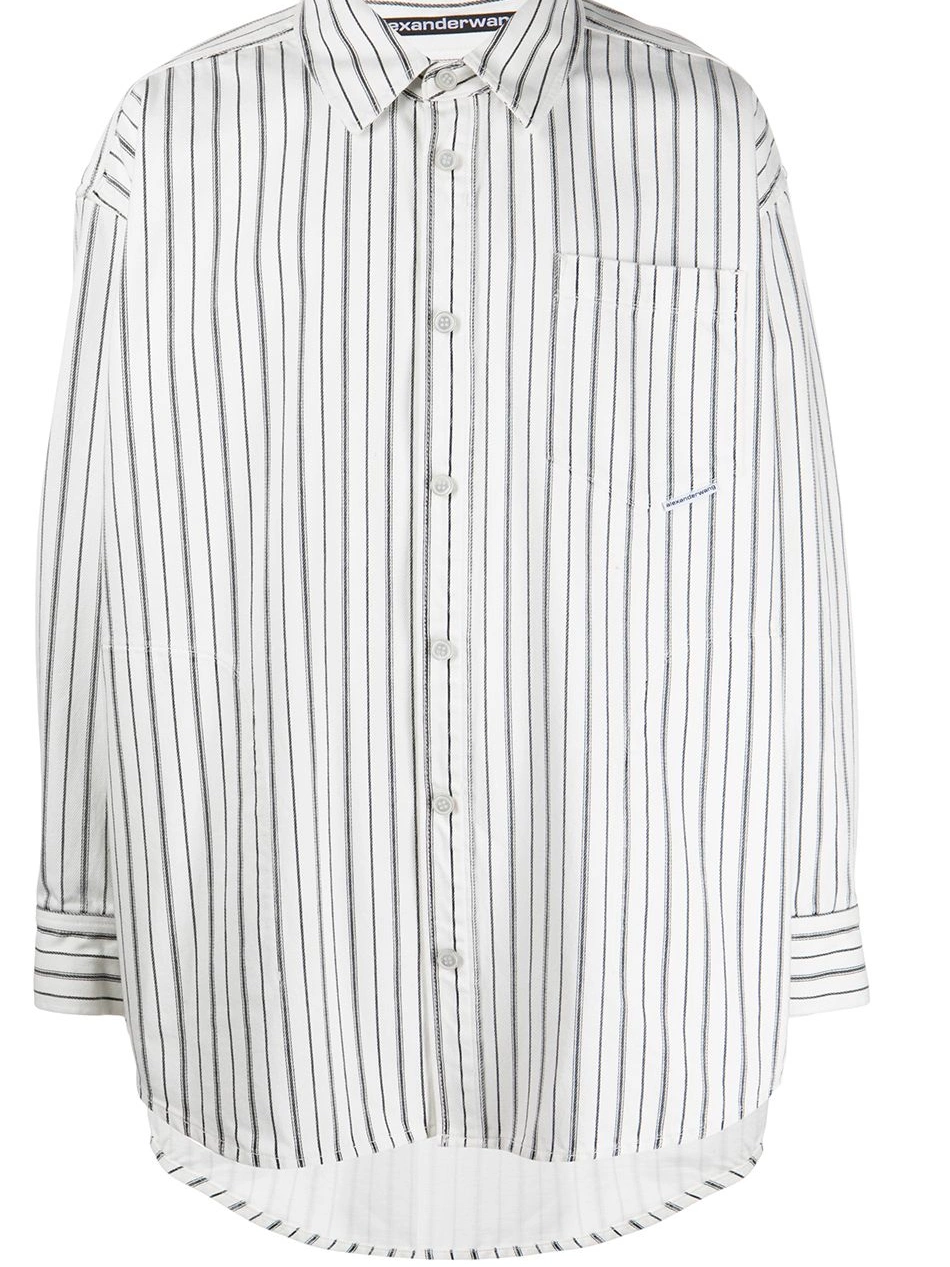 Affordable cotton Women oversized shirt Alexander Wang striped 0218