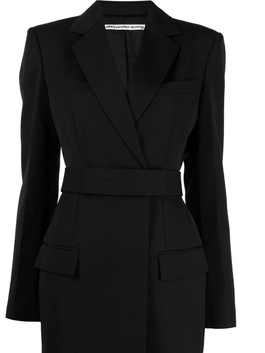 Cheap dress belted Wang logo-embroidered Women Alexander blazer 0211