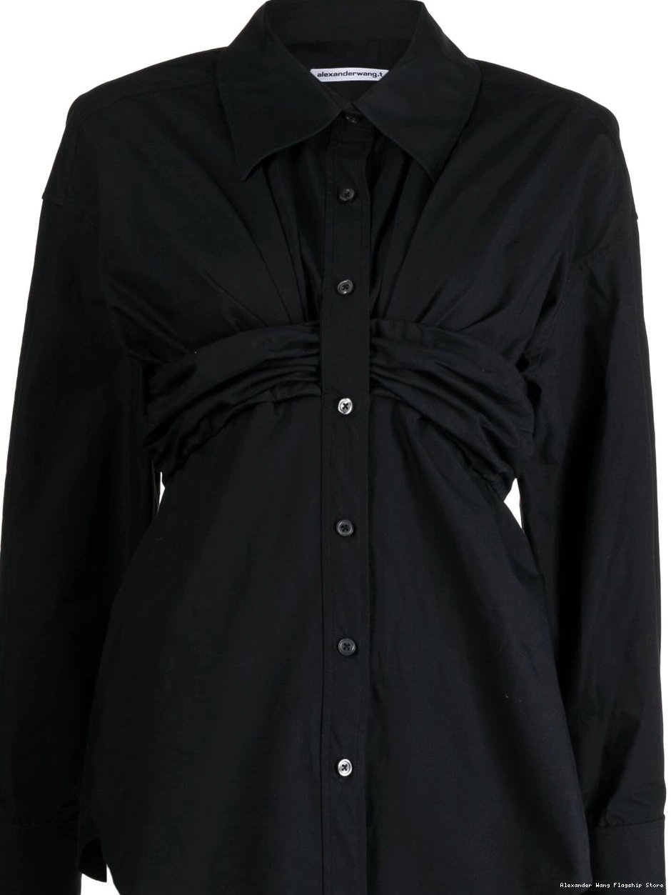 Affordable Women ruched-detail Wang Alexander cotton shirt 0213