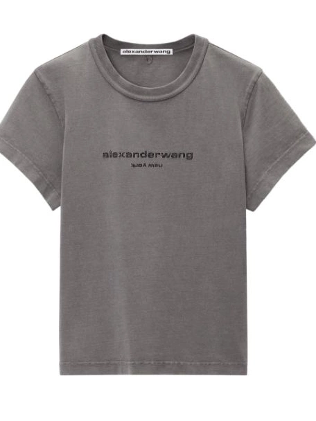 Cheap Wang logo-applique T-shirt shrunken Alexander Women 0221