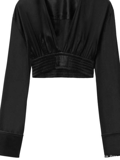 Cheap Women Wang Alexander cropped long-sleeve blouse 0210