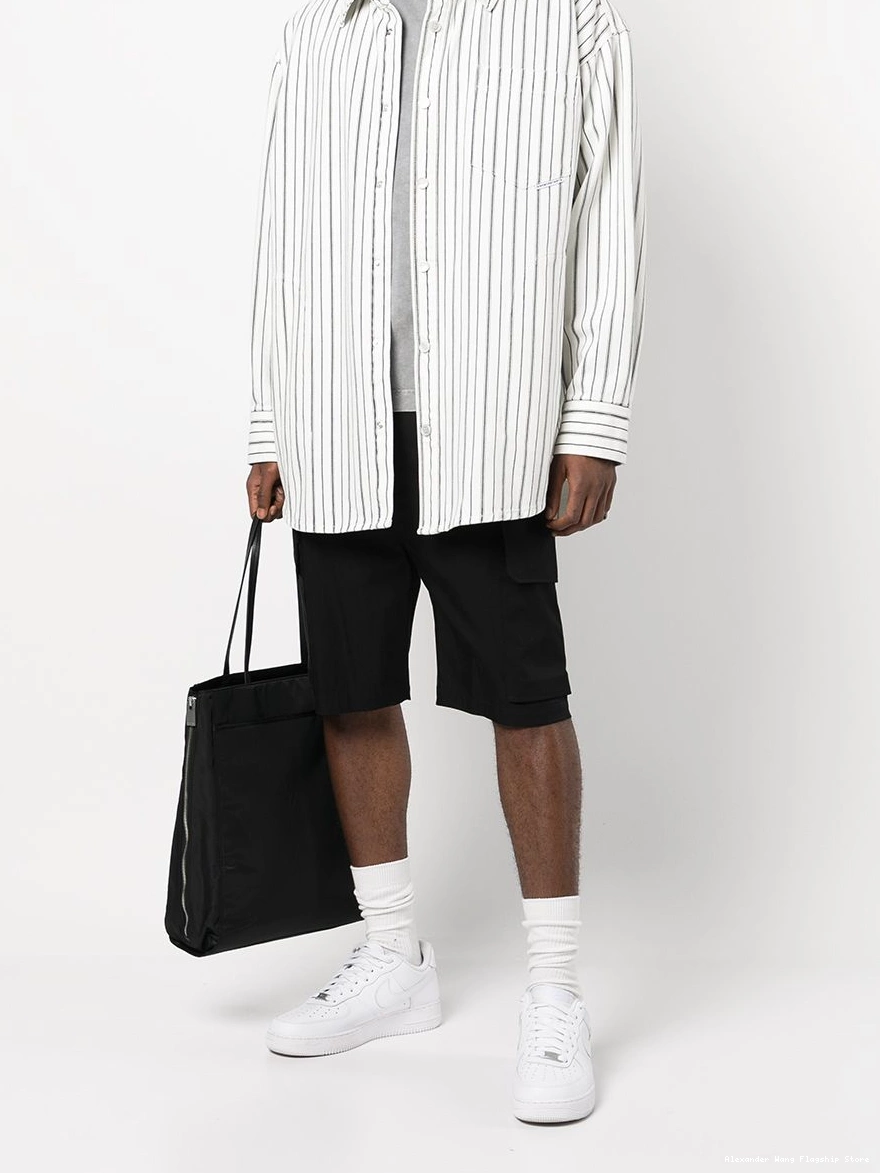 Affordable cotton Women oversized shirt Alexander Wang striped 0218