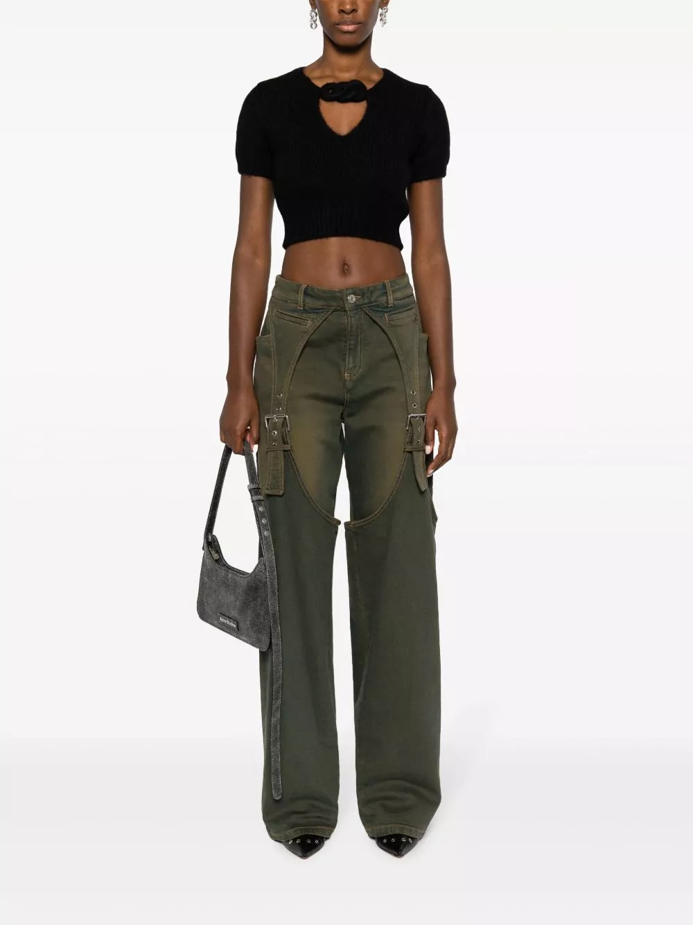 Cheap Alexander Wang chain-detail cropped knitted top Women 0205