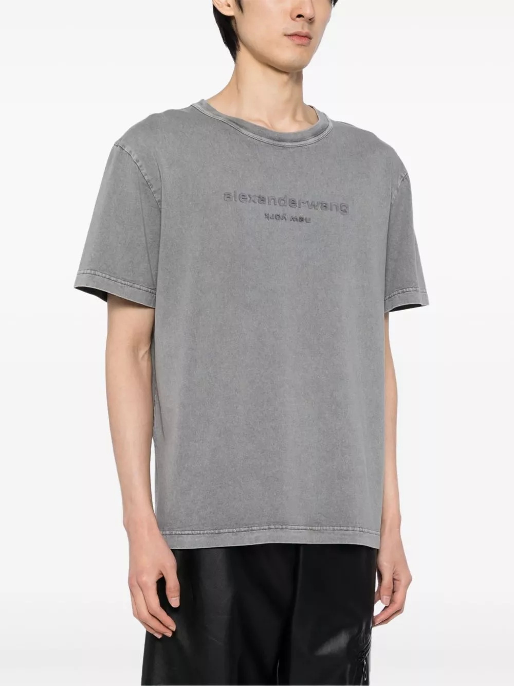 Cheap Alexander Wang logo-embossed cotton T-shirt Women 0206