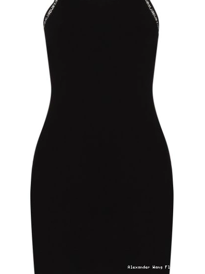 Cheap Women sleeveless Wang Alexander minidress logo-tape 0216