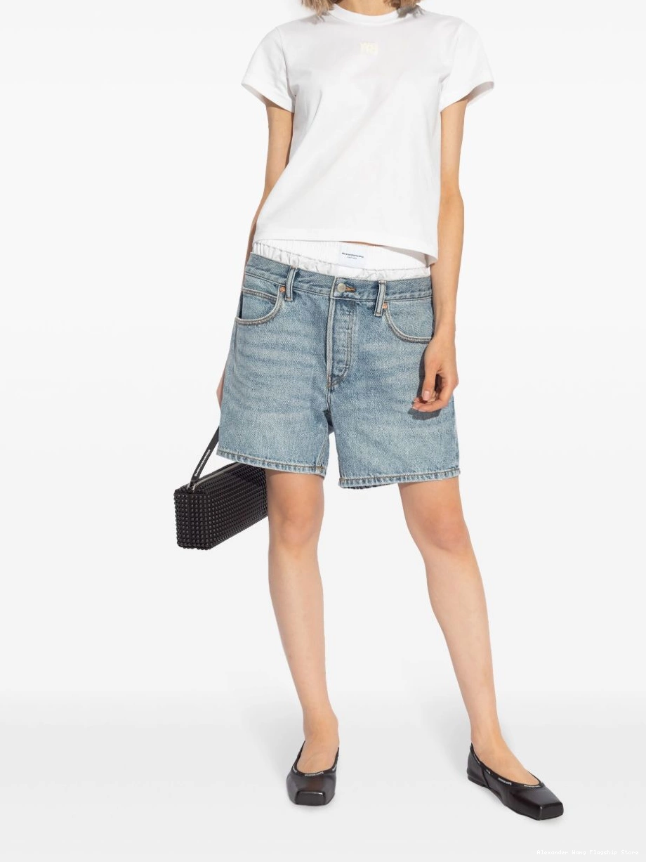 Affordable layered shorts Alexander denim Women Wang 0224