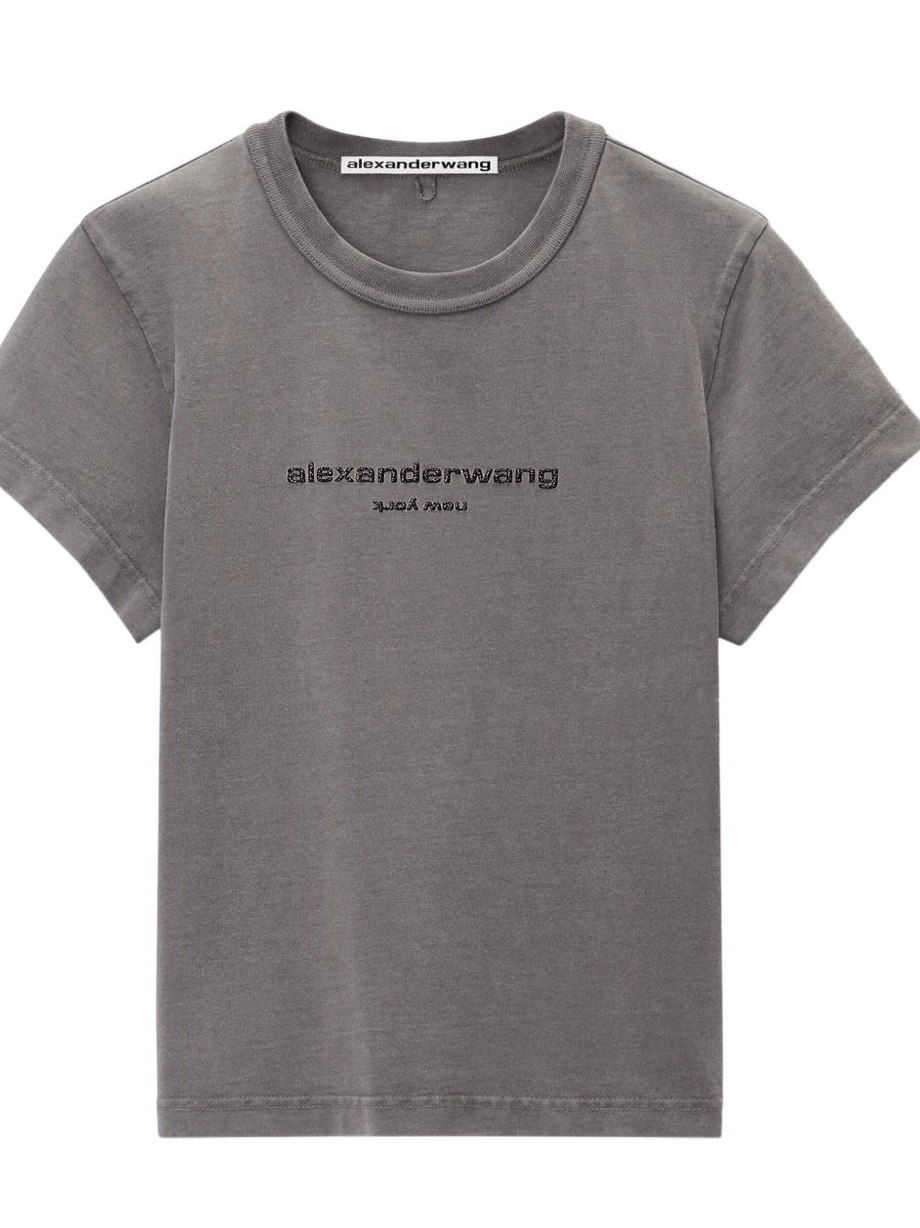 Cheap Wang logo-applique T-shirt shrunken Alexander Women 0221