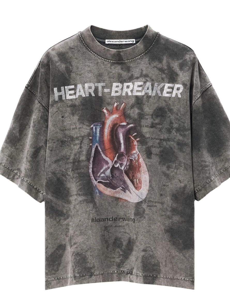 Cheap Wang T-shirt Heartbreaker Alexander Women graphic-print cotton 0226