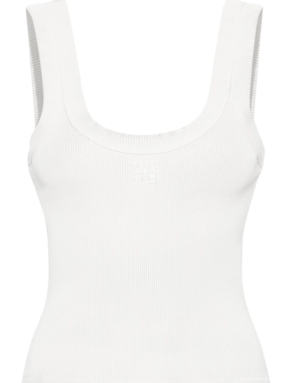 Affordable logo-applique ribbed Women tank Wang top Alexander 0222