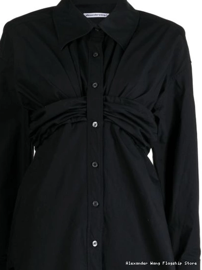 Affordable Women ruched-detail Wang Alexander cotton shirt 0213