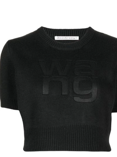 knitted Wang T-shirt Alexander Women logo-debossed 0309