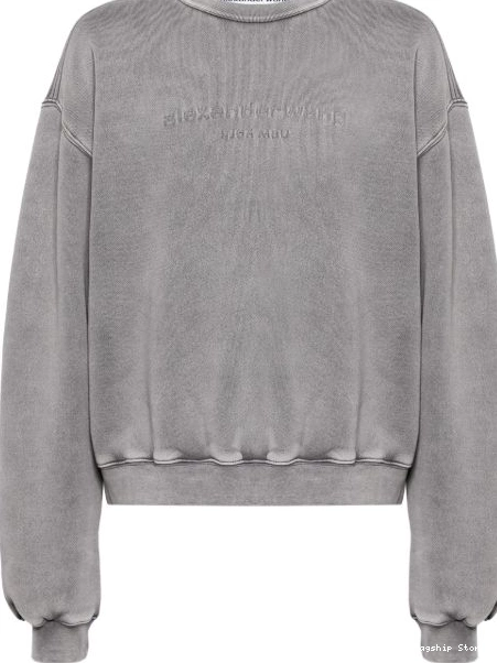 sweatshirt Women logo-embossed Alexander acid Wang 0312