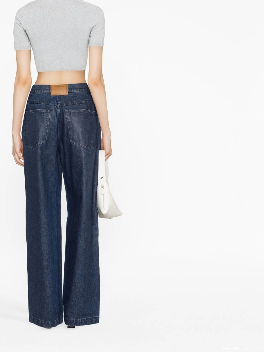 Affordable Women high-waisted jeans wide-leg Alexander Wang 0311