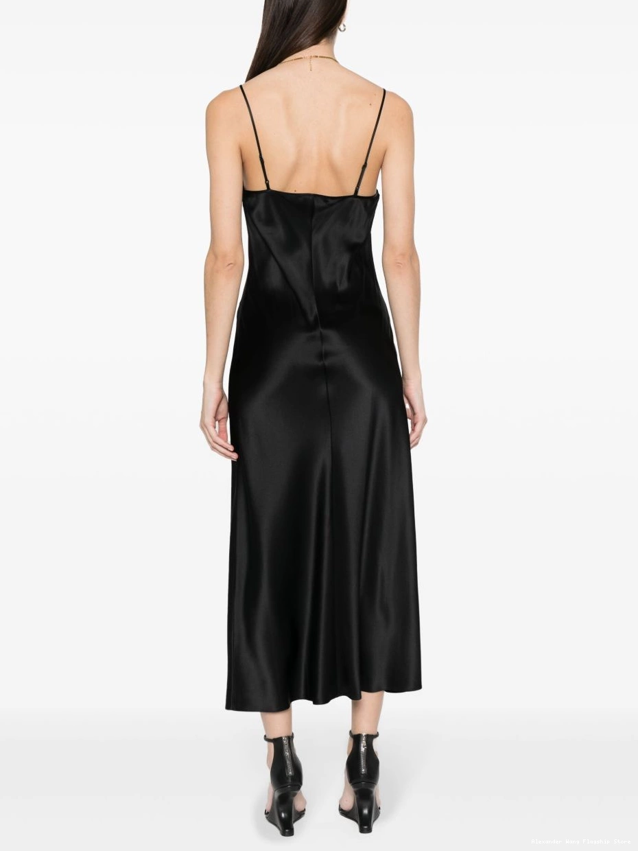 Cheap silk midi Alexander Wang chain-strap Women dress 0314