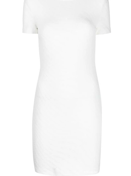 Wang logo-debossed Women short-sleeve minidress Alexander 0313